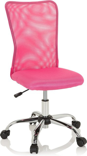 hjh OFFICE Kinderdrehstuhl KIDDY NET in Pink mit Netzstoff und ohne Armlehnen - Bild 1