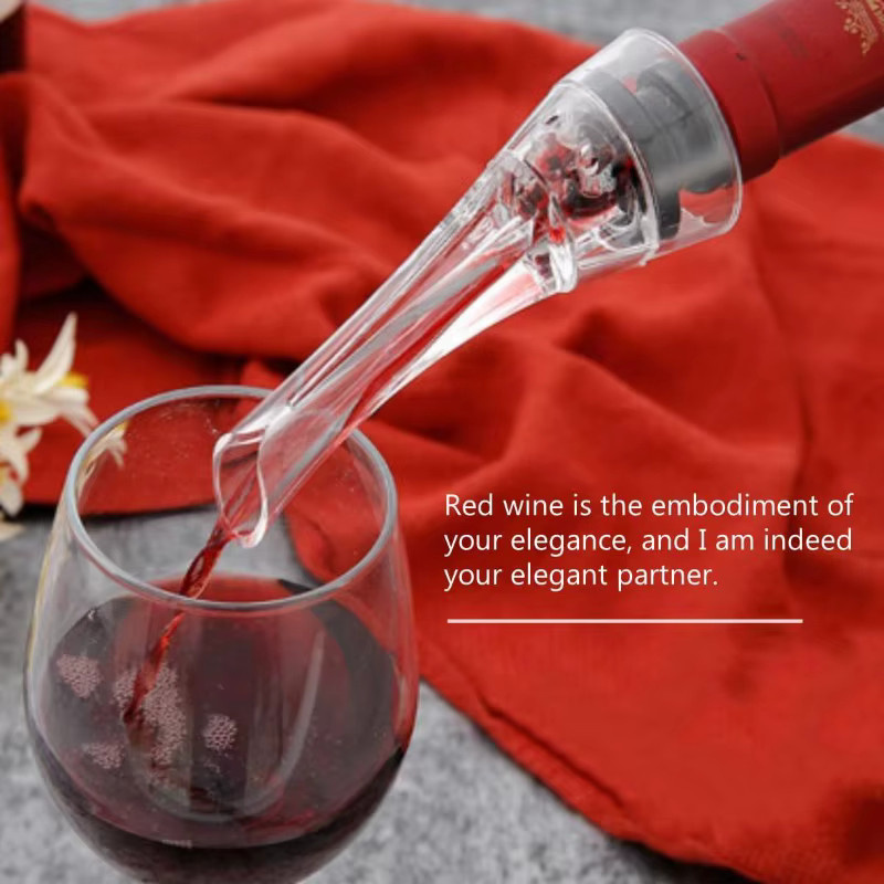 SUNFILI Wein-Ausgießer mit Belüfter aus Acryl, transparent und tropffrei - Bild 3