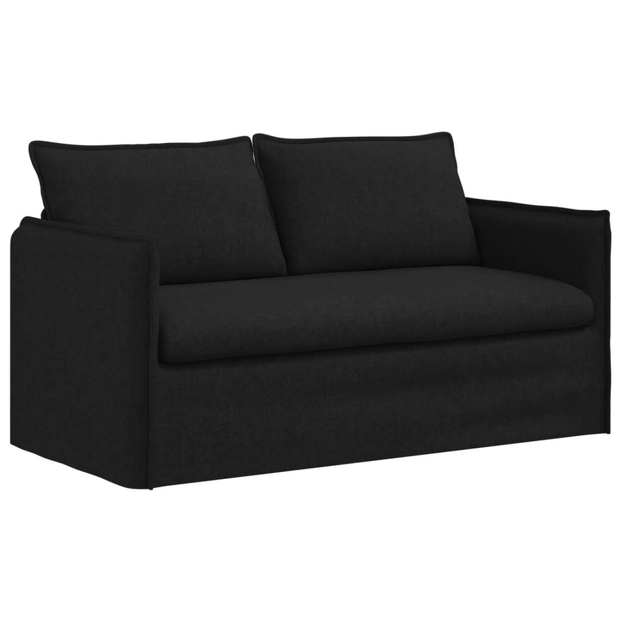 vidaXL Sofa Schwarz aus Stoff mit Metallrahmen B/T/H: 156 x 82 x 85 cm - Bild 2