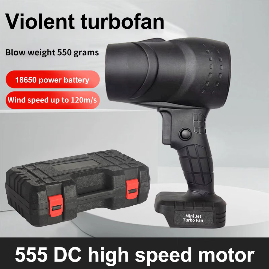 HGTUGO Elektrischer Turbo-Lüfter Schwarz – Leistungsstarker kabelloser Jet-Lüfter mit 36000rpm für 21V Akku - Bild 2