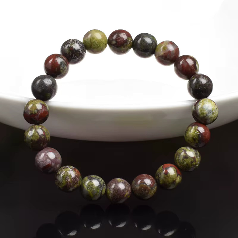 QLDDDstar Armband, Drachenblutstein, Blutstein-Jaspis, Damen und Herren - Bild 4