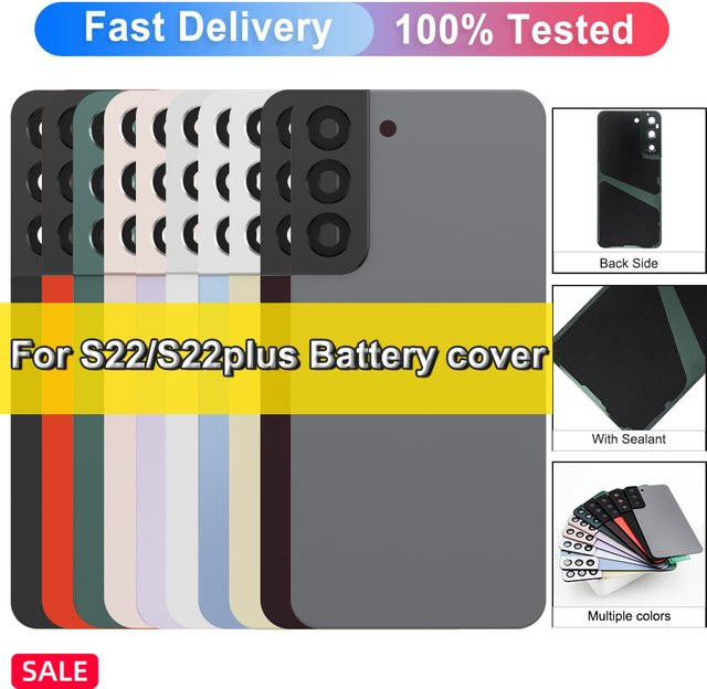 Samsung Galaxy S22 / S22 Plus Ersatz-Rückseite in Weiß als Hartschalen-Batteriegehäuse inklusive Klebstoff - Bild 1