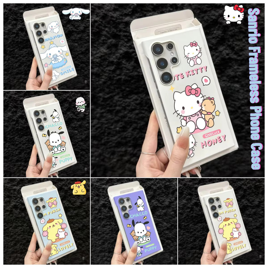 Kawaii Sanrio Cartoon Handyhülle für Samsung Galaxy S26 S25 S24 S23 S22 Ultra FE Plus Rahmenlose Dünne Hülle für Mädchen - Bild 4