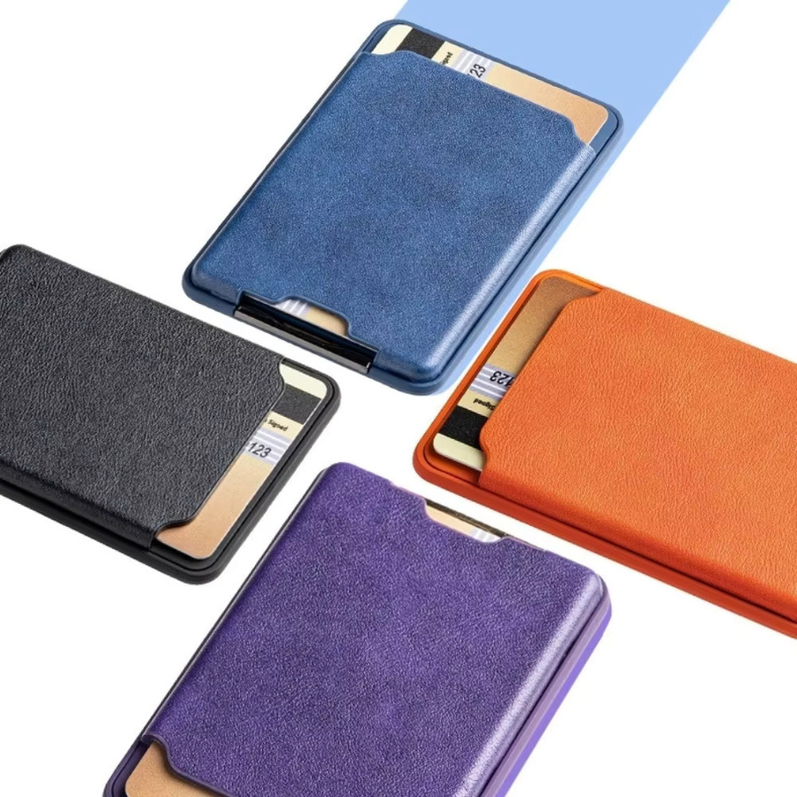 Magnetische Leder-Brieftasche mit Kartenfach und Standfunktion für MagSafe, kompatibel mit iPhone 17, iPhone 16 sowie Samsung S25 Ultra und S24 Ultra, in Orange oder Grün - Bild 3
