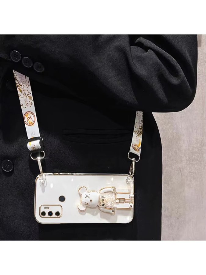 Schutzhülle mit Lanyard für OPPO A53 A54 A57 A57S A58 A78 A94 A16 A11S in Weiß - Bild 2