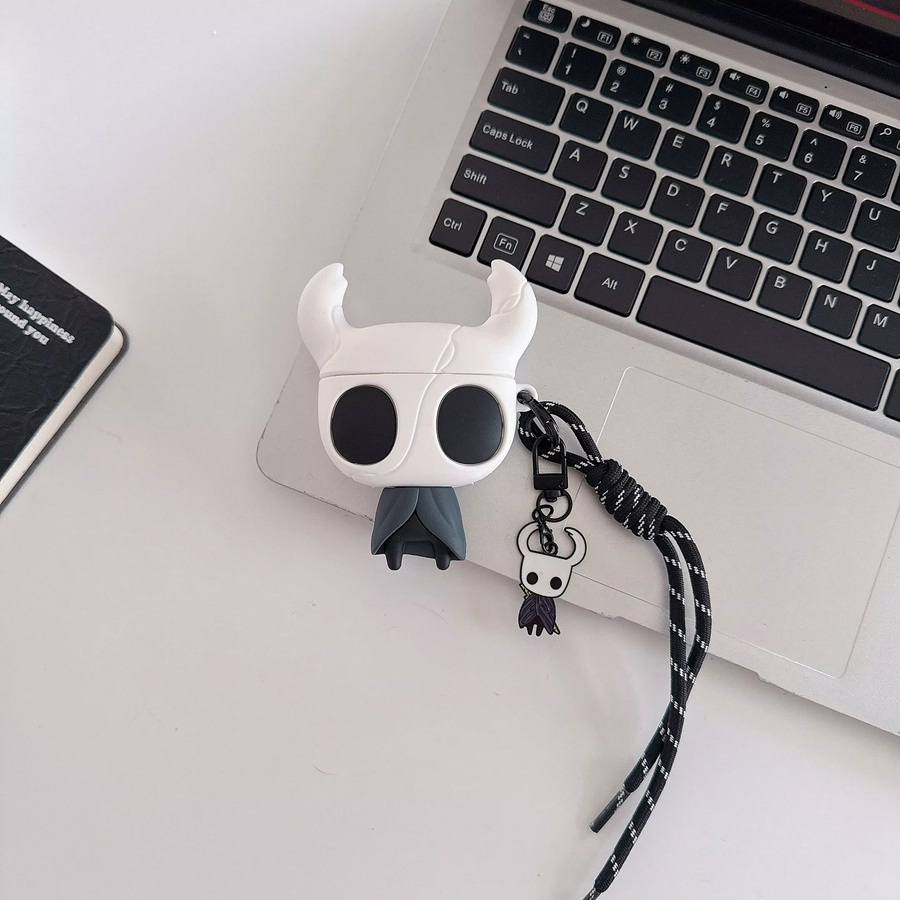 Schutzhülle für Airpods Pro und Airpods 1 2 3 4 in Cartoon Hollow Knight Zote Design, Farbe: Weiß - Bild 2