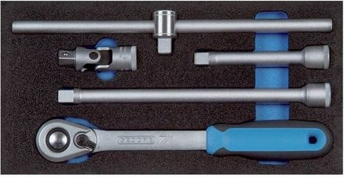 Gedore Werkzeugeinlage EI-1500 CT1-1993L in Blau, Schwarz und Grau, B/T/H: 31,0 x 15,8 x 3,5 cm - Bild 1