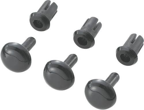 TRU COMPONENTS Spreizniete Schwarz mit 4mm Loch-Durchmesser, 1000 Stück - Bild 1