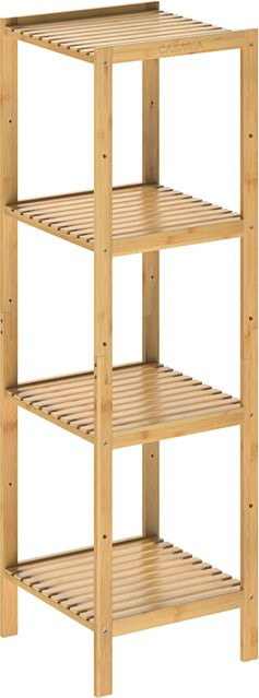 Casaria Standregal aus Bambus in Braun, H x B x T: 110 x 33 x 33 cm - Bild 1