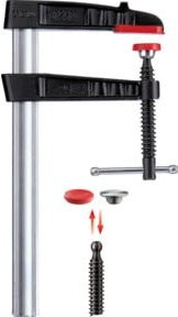 Bessey Temperguss-Schraubzwinge TG-K 300/140 in Schwarz, Rot und Silber - Bild 1