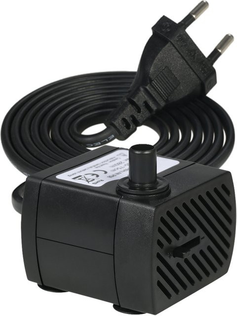Schwarze 4W Tauchwasserpumpe mit 280l/h für Aquarien, Brunnen, Teich und Hydroponik-Systeme - Bild 1