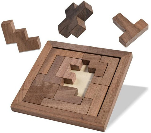 Binchi Walnuss Russische Bausteine Puzzle 3D, Holzlegepuzzle, ab 14 Jahren