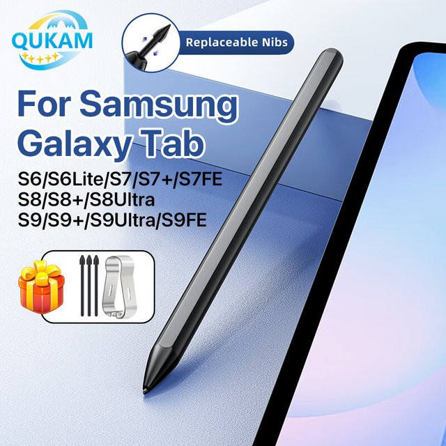 Samsung Stylus S Pen Touchpen für Galaxy Tab S6 Lite, S7 FE, S7, S7 Plus, S8, S9, S9 FE in Schwarz - Bild 1