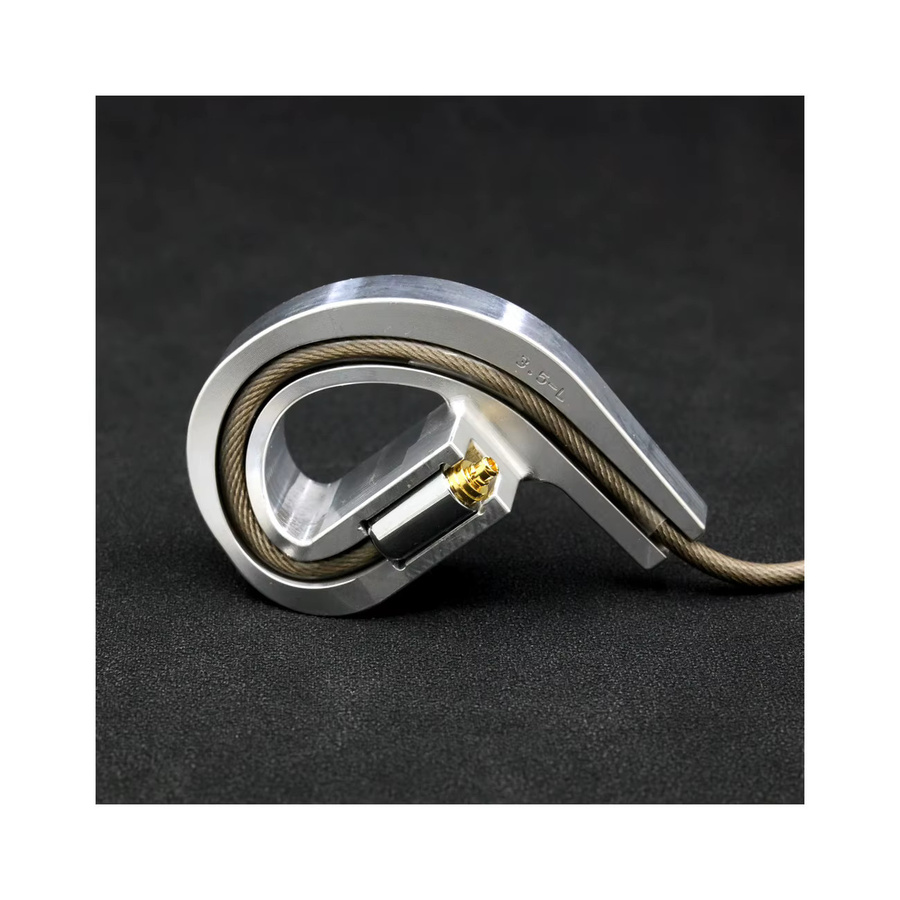 EachDIY Ohrbügel-Formteile für DIY In-Ear-Kopfhörer in Silber, 1 Paar für Draht-Außendurchmesser 4,5 mm oder 6 mm - Bild 2