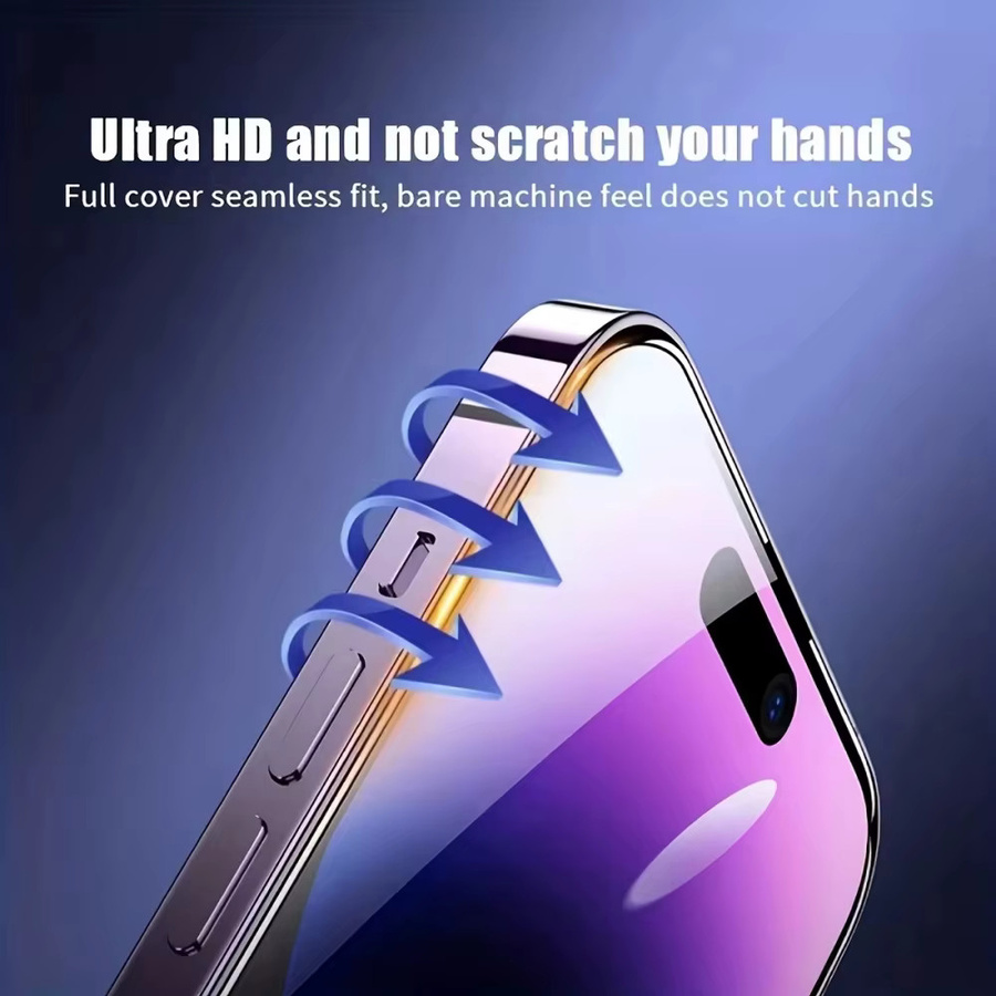 Displayschutz aus gehärtetem Glas für Apple iPhone 17 Pro Max 16 Pro 15 14 13 12 11 Air XR XS transparent - Bild 4