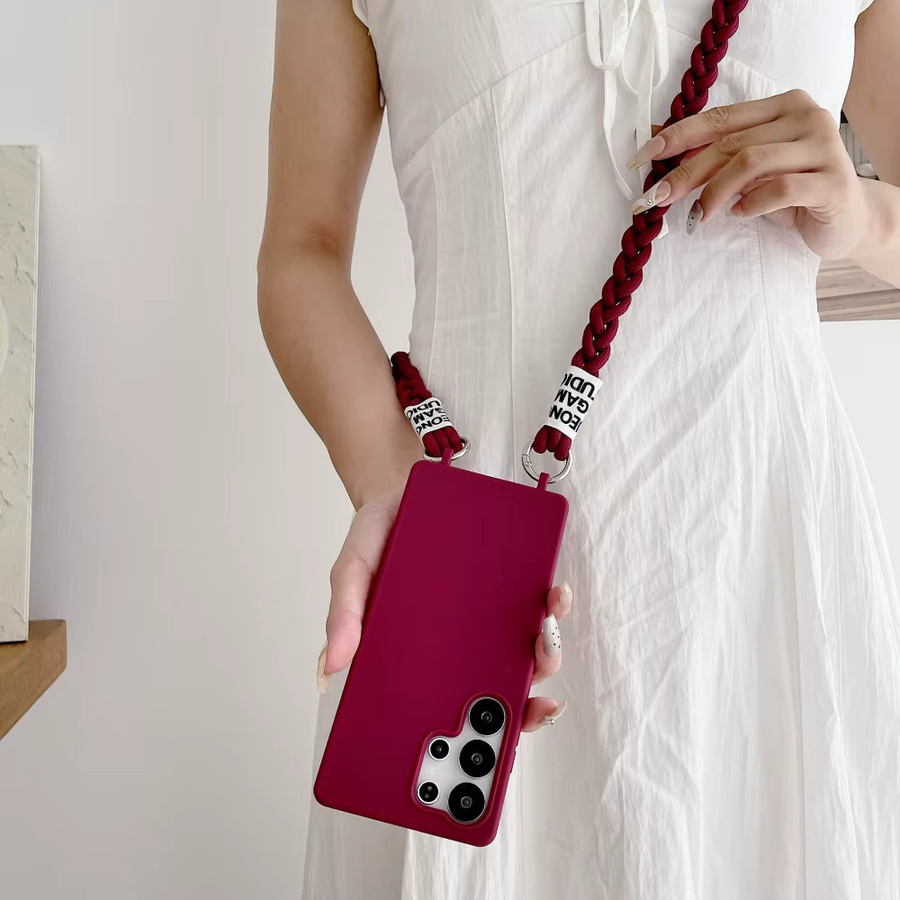 Xeber Silikon Crossbody Lanyard Strap für Samsung Galaxy S25 Ultra S24 FE S23 Ultra S22 S21 S20 FE A56 A36 A55 A35 A54 A73 in Grün - Bild 2