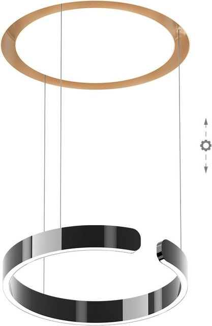 Occhio Mito Cosmo 40 LED-Pendelleuchte in Gold Matt und Dark Chrome mit Tunable White (2700K - 4000K) und Höhenverstellung - Bild 1