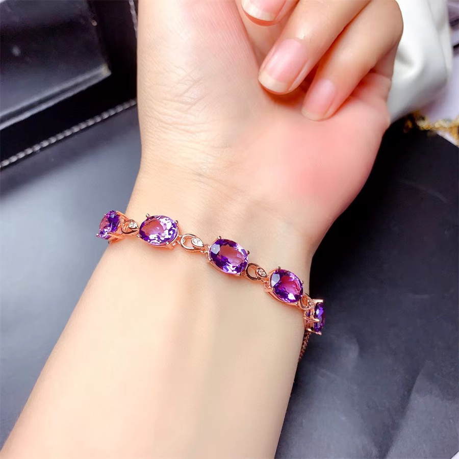 Wing of dream Armband, 925 Silber, Roségold, Amethyst, Damen - Bild 2