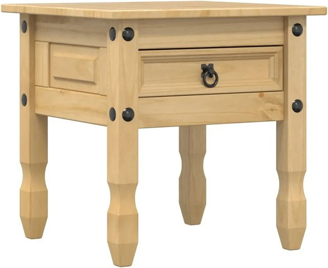 vidaXL Beistelltisch Corona aus Massivholz Kiefer in Braun, B/T/H: 50 x 50 x 50 cm - Bild 1