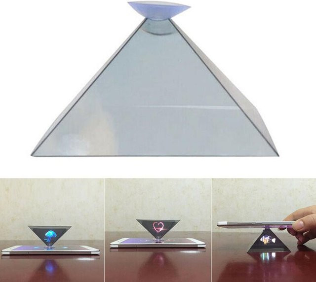 DIY 3D Hologramm Projektor für Smartphones als wissenschaftliches Experiment für Kinder, transparent - Bild 1