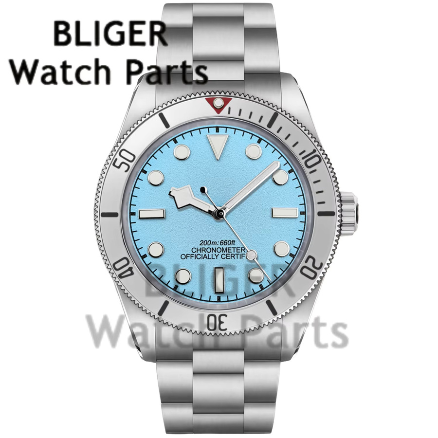 BLIGER Armbanduhr Automatik, Edelstahl, Blau, 39 mm, Herren - Bild 2