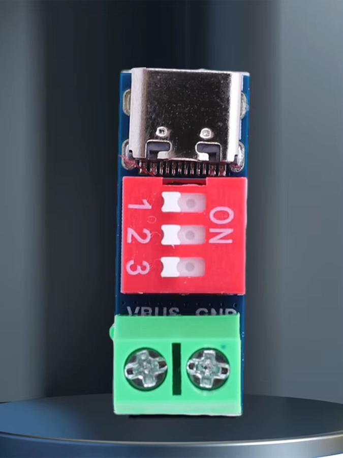 ALLOET PD Schnellladetest-Board 5-20V Einstellbares PD-Trigger-Board-Modul mit USB-C Anschluss und 100W Leistung in Multicolour - Bild 5