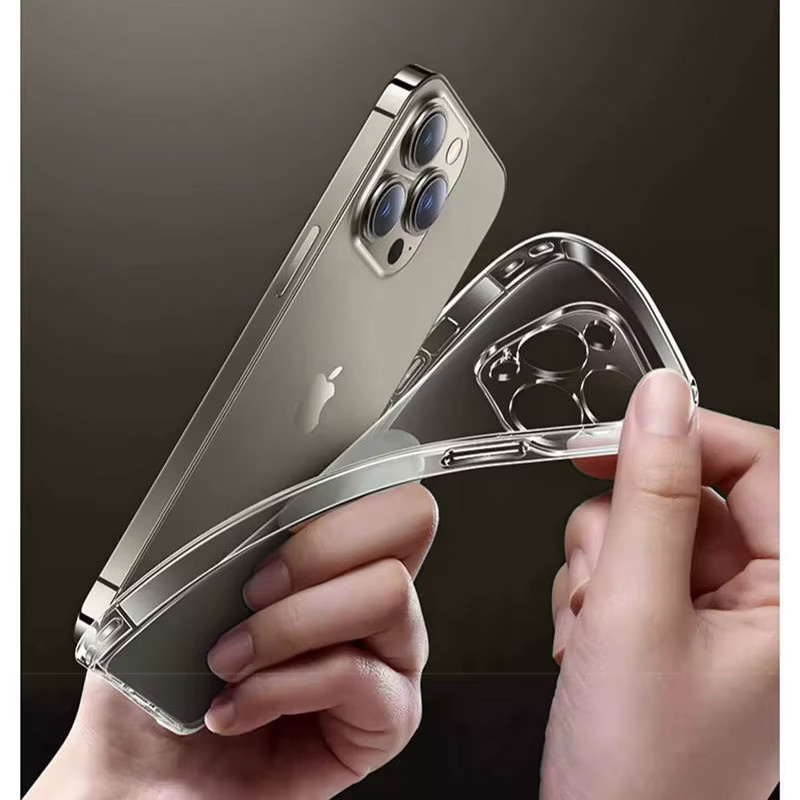 Stoßfeste und transparente Silikon Handyhülle von HMPSGN für iPhone 11 bis iPhone 17 Pro Max Plus und 17 Air - Bild 2