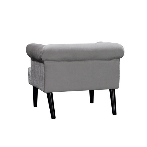 ATLANTIC home collection Loungesessel Charlie in Silbergrau mit Samtbezug, B/H/T: 86 x 70 x 74 cm - Bild 1