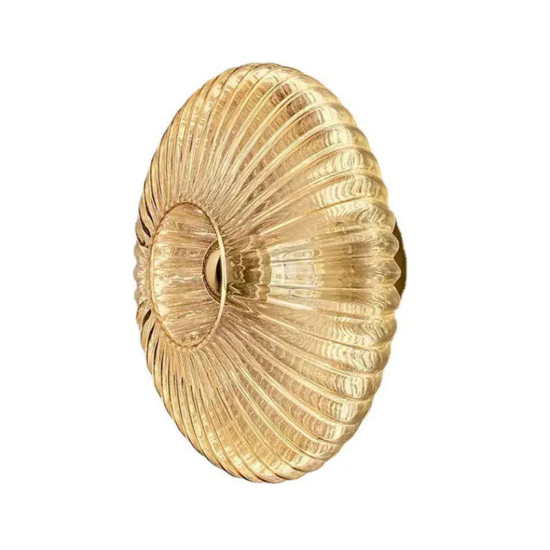 CETANT Nordic Retro Deckenlampe aus Glas in Transparent mit Gold/Messing für Wohnzimmer, Schlafzimmer und Flur - Bild 4