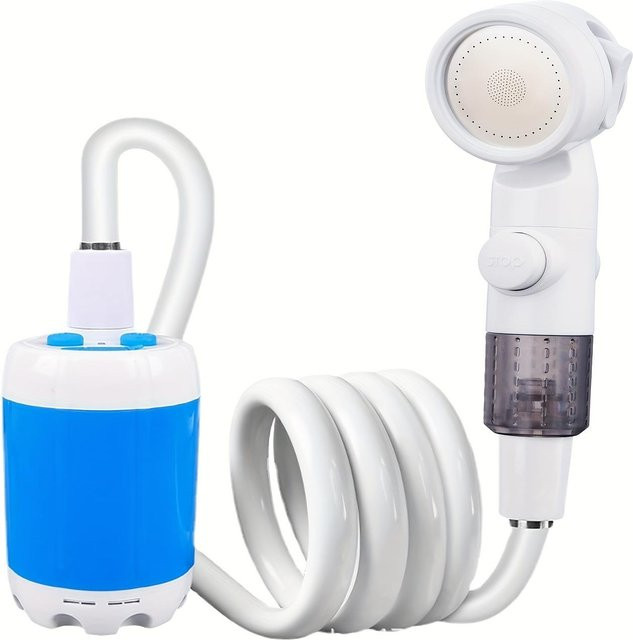 Wiederaufladbare elektrische Campingdusche von HappyhomeEE in Weiß - Bild 1