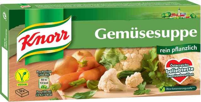 Knorr Gemüsesuppe rein pflanzlich 12 x 10 g - Bild 1