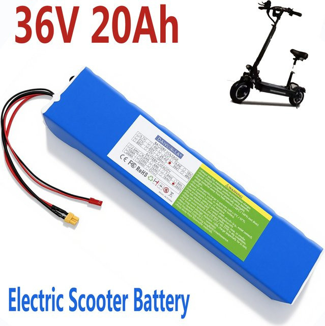 DAWEIKALA Lithium-Ionen-Akku 36V 20Ah für elektrische Roller, 10S4P 18650 Batterie Pack mit BMS, Blau - Bild 1