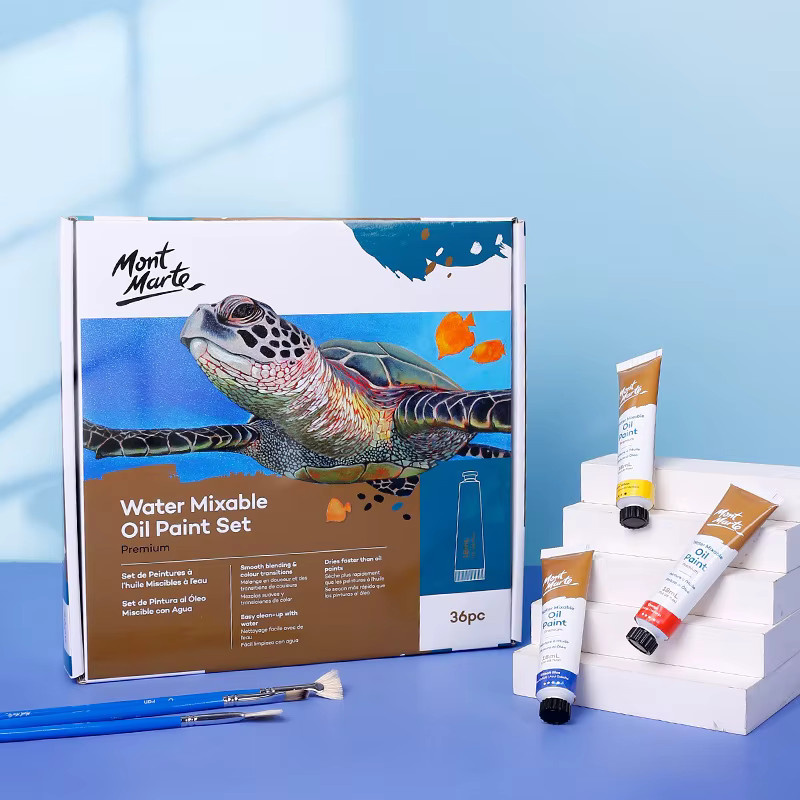 Professionelles wasserlösliches Ölfarben-Set mit 36 Farben, 18 ml pro Farbe, geruchlos und sicher für deine Kunstprojekte - Bild 2