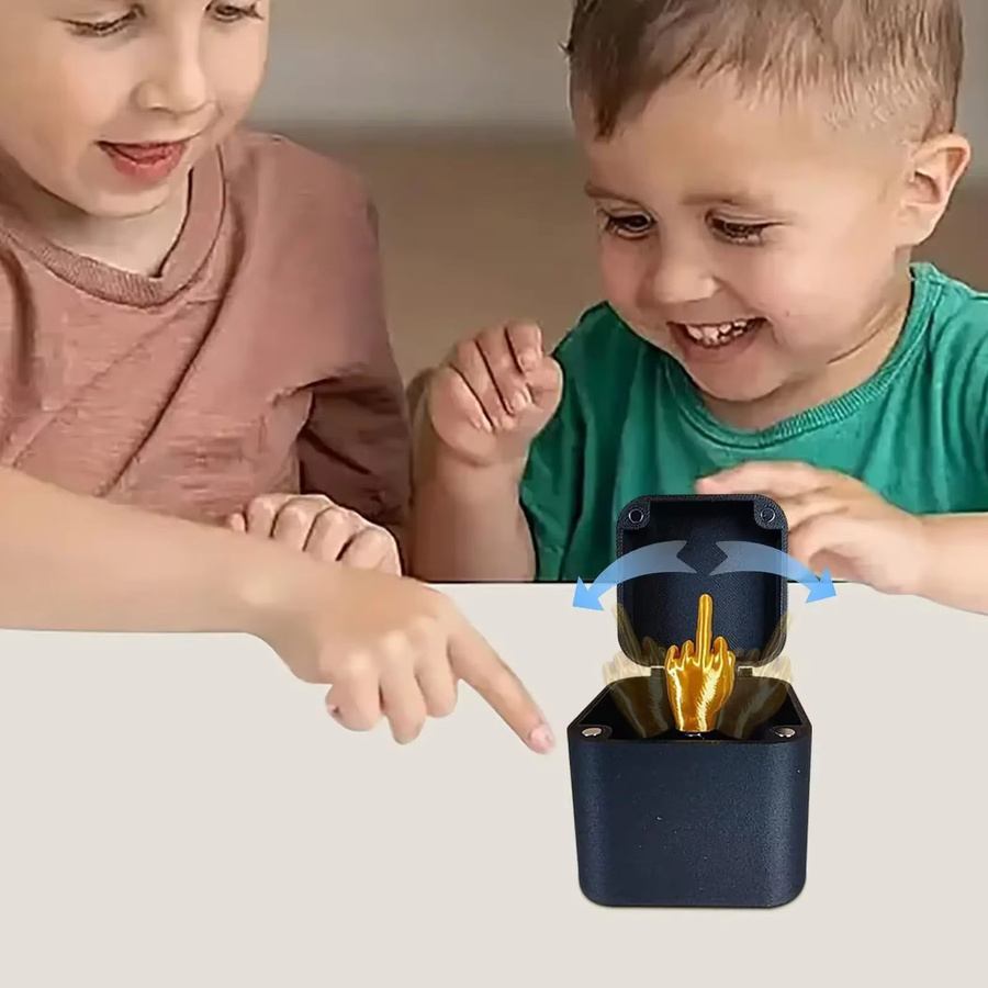 CreativeFunny Dekorative Mittelfinger Box als lustiges 3D-Druck Geschenk aus Kunststoff für Tischdekoration - Bild 2