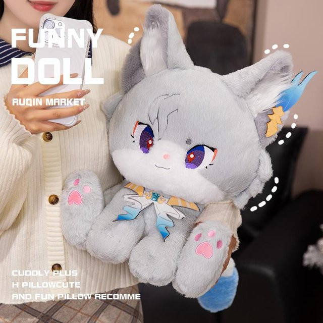 Yiran toy Genshin Impact Furina Miau Katze Scaramouche Katze, Plüschtier, 44cm, ab 14 Jahren - Bild 1