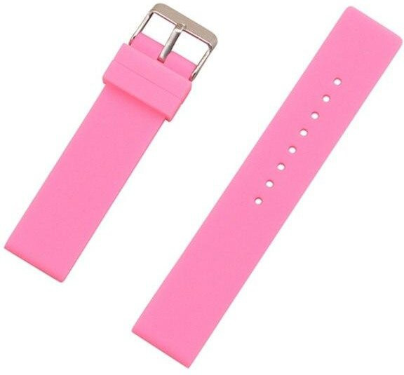 Allbestart Uhrenarmband Silikon, 16mm, rosa, Unisex - Bild 1