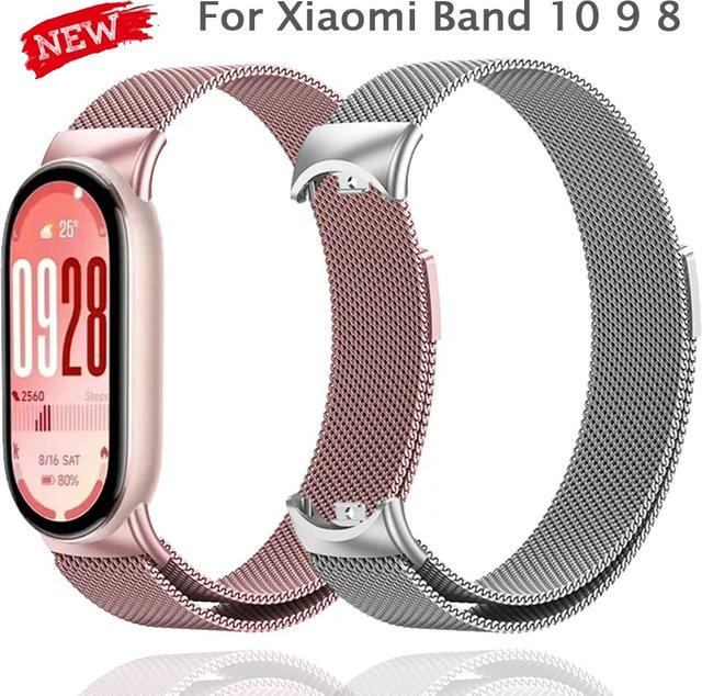 Uhrenarmband Milanese Loop, Edelstahl, Xiaomi Band 10, Mi Band 8 9, Unisex - Bild 1