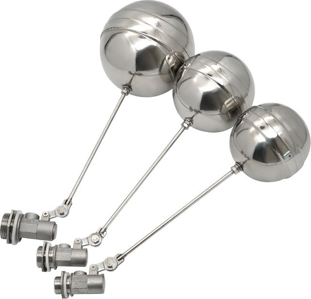 JIECARE Edelstahl Wassertank Schwimmerventil mit Schwimmerkugel zur Wasserstandskontrolle und Durchflussregelung in Silber - Bild 1