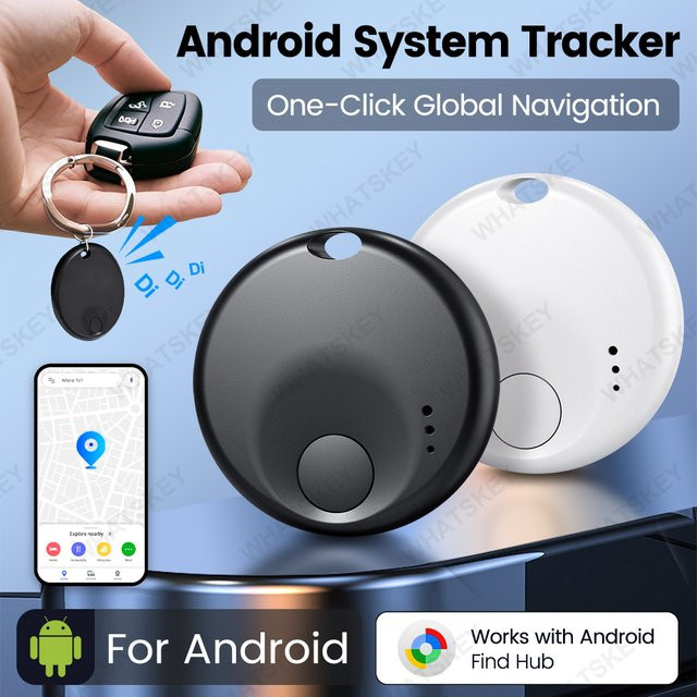 Peocke Android Air Tracker Tag Smart Bluetooth-Tracker in Schwarz kompatibel mit Google Find My Device App zum Finden von Schlüsseln und Gegenständen - Bild 1