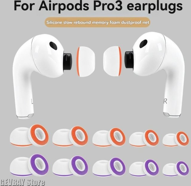 Memory-Schaum Ersatz-Ohrstöpsel für Apple AirPods Pro in den Größen XXS/XS/S/M/L - Bild 1