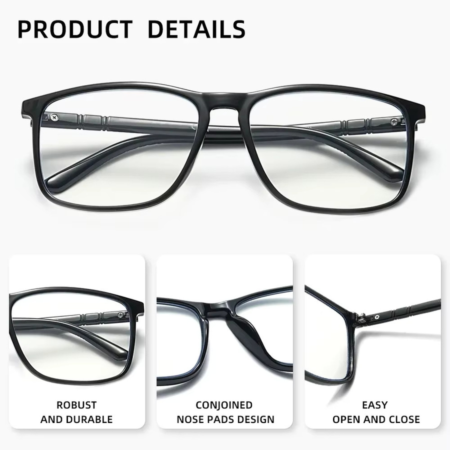 RIVIERSUN Lesebrille, rechteckig, Vollrand, Kunststoff, Unisex, schwarz - Bild 2
