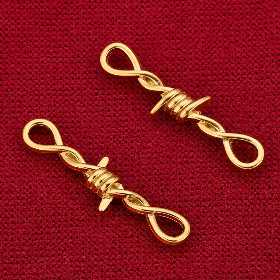 Alisaya Drahtanhänger Edelstahl, Gold, 5 Stück - Bild 3