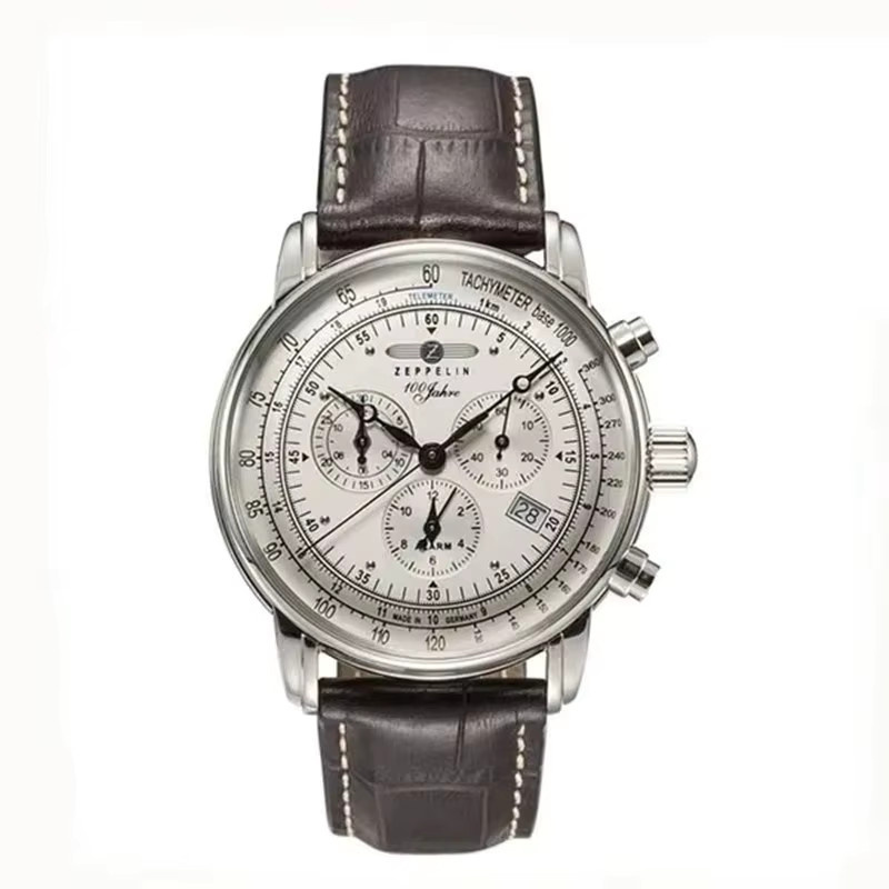 Zeppelin Armbanduhr Automatik, Edelstahl, Leder, Herren - Bild 4
