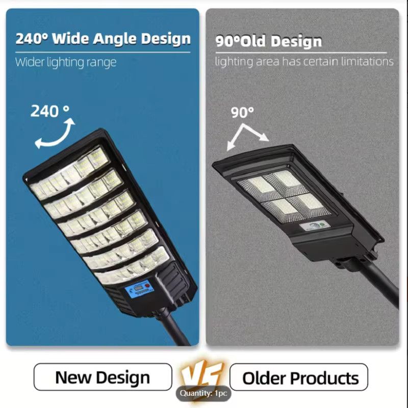 YQCHEZI Solar LED Außenstraßenlampe mit integrierter LED für kommerzielle Außenbereiche und Sicherheitsbeleuchtung - Bild 3