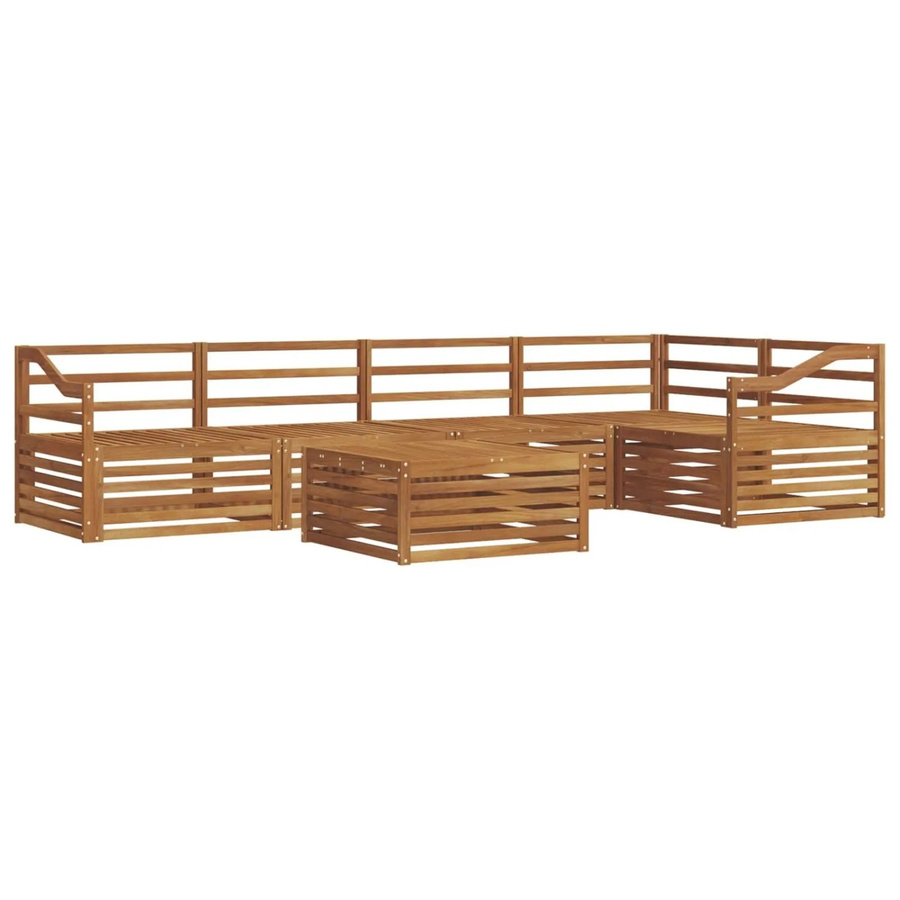 vidaXL Outdoor-Sofagarnitur 6-teilig aus Massivholz Akazie in Braun - Bild 2