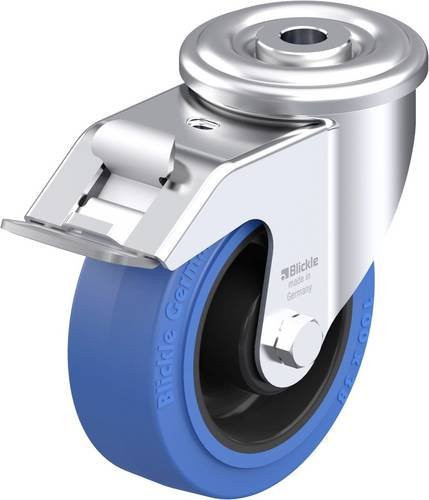 Blickle LER-POEV 100XR-FI-SB Stahlblech-Lenkrolle in Blau und Schwarz mit 100 mm Rad-Durchmesser und 150 kg Tragfähigkeit - Bild 1