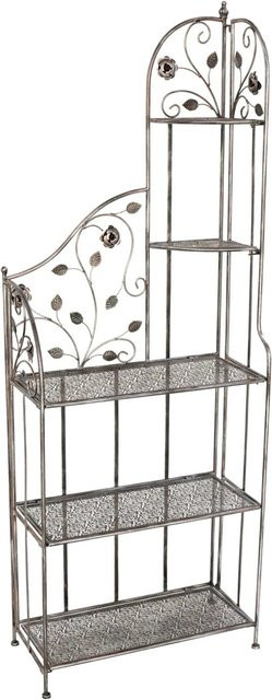 DELUKE Pflanzenregal LARA aus Stahl in Bronze für Garten und Terrasse, B/T/H: 28,0 x 28,0 x 164,5 cm - Bild 1