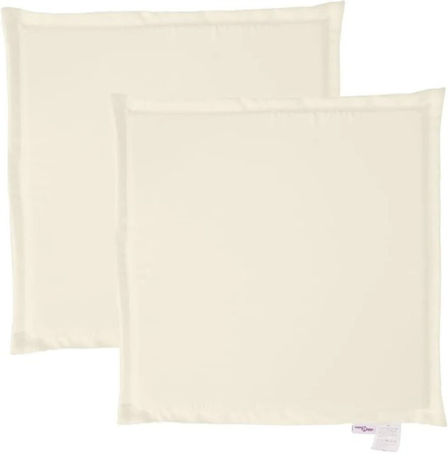 vidaXL Garten-Sitzkissen 2er-Set aus Polyester in Creme, quadratisch, wasserdicht und atmungsaktiv, B/T/H: 45 x 45 x 2 cm - Bild 1