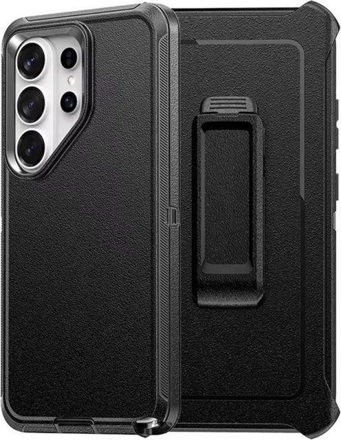 Stoßfeste Schutzhülle mit Gürtelclip und Ständer für Samsung Galaxy S26 S25 S24 S23 S22 Plus Ultra in Schwarz - Bild 1