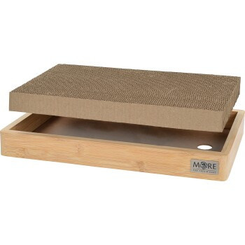 more LIFESTYLEPETS Kratzrahmen für Katzen mit Kratzpappe in Beige und Holzoptik - Bild 2